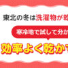 東北の冬は洗濯物が乾かない？寒冷地で試して分かった、効率よく乾かすコツ