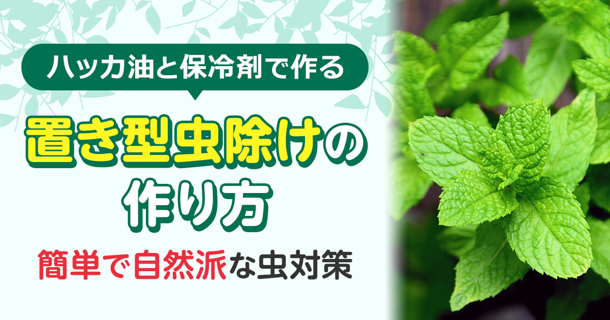 ハッカ油と保冷剤で作る置き型虫除けの作り方｜簡単で自然派な虫対策
